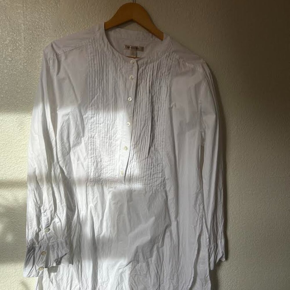 Crisp white lady's tuxedo shirt